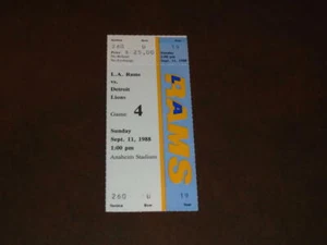 1988 Los Angeles Rams NFL Football Full Ticket Chris Spielman Rookie  - Bild 1 von 2