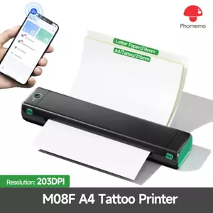 Phomemo M08F Wireless Thermal Tattoo Printer Machine Supports A4 Transfer Paper - Picture 1 of 19