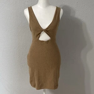 Free People Beach Islander Sweater Mini Dress Sand Tropical Boho Size Medium - Picture 1 of 10