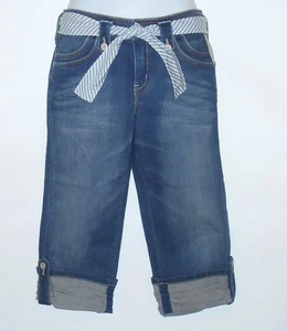 Limited Too Girls Simply Low Denim Capri Pants + Sash Blue Seven (7) NWT - Picture 1 of 1
