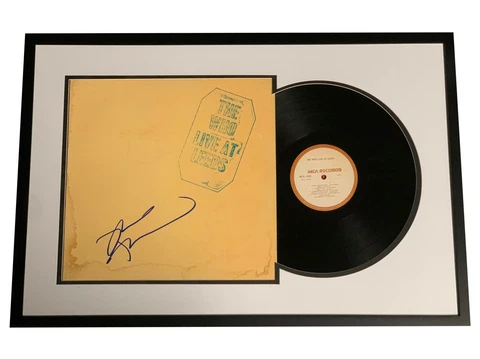 PETE TOWNSHEND SIGNED FRAMED THE WHO LIVE AT LEEDS ALBUM VINYL BECKETT BAS COA Cover