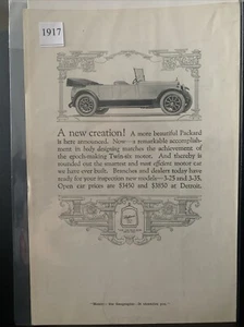 Anuncio de anuncio de motor Packard Twin Six 1917 vintage - Imagen 1 de 3