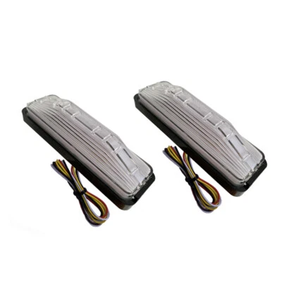 2Pcs Accessory LED Car Turn Signal  Light Side Marker Brake Lamp White/Yellow  - Image 1 of 4