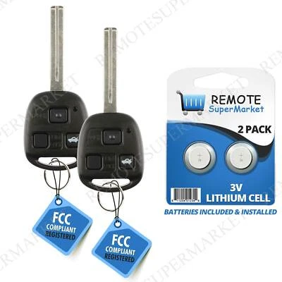 Replacement for Lexus 98-01 ES300 98-00 LS400 SC300 SC400 Remote Key Fob Pair Foto 1 de 4
