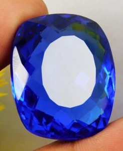 Large Blue Tanzanite 78.50 Ct. Cushion Cut AAA+ Loose Gemstone Gift for Birthday - Picture 1 of 6
