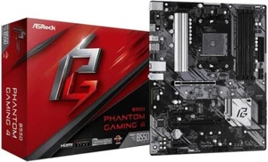 Placa madre ASRock AMD Ryzen 3000 (Soket AM4) B550 ATX B550 Phantom Gaming 4 - Imagen 1 de 5
