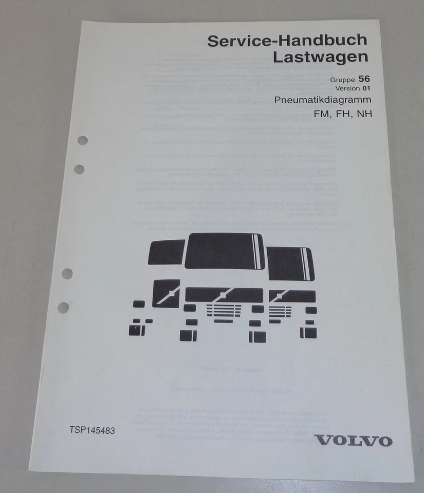 Manuale Di Officina Volvo Camion FM / FH / NH Diagramma Pneumatico Del 2000 - Immagine 1 di 1