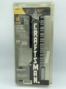 Craftsman 18pc Metric Deep Socket Set 6pt/12pt 1/4 3/8 1/2” Drive #34430 USA NOS - Picture 1 of 6