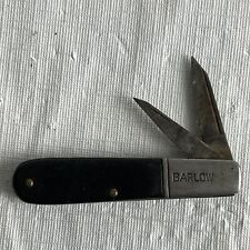 Barlow Knive 5” Unfolded 3.5” Folded 2 Blade Sharp Black Silver
