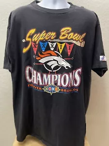 Vintage 1998 Logo Athlectics Denver Broncos XXXII Super Bowl Shirt XL - Picture 1 of 4
