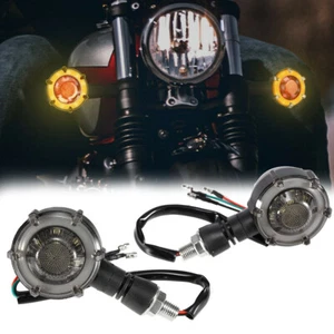 Motorcycle LED Turn Signals Light For Harley Softail Sportster Dyna Touring XL - Picture 1 of 12