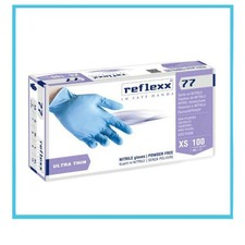 Guanti In Nitrile monouso Senza Polvere Reflexx 77 100 PZ pezzi taglia s m l xl