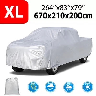 For Dodge Ram 2500 Crew Cab LB Pickup Truck Cover Outdoor Dust Protection Silver - Image 1 of 4