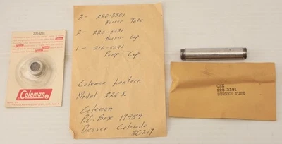 Coleman (All Models) Filler Cap / 220 C 1401 + Burner Tube 220-3301 / NOS / MTT - Image 1 of 4