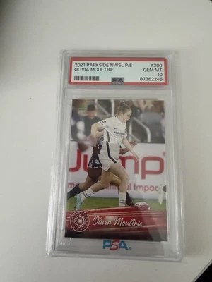 OLIVIA MOULTRIE 2021 PARKSIDE NWSL ROOKIE RC PORTLAND THORNS #300 PSA 10 - Image 1 of 2