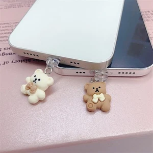 Phone Dust Plug Bear Pendant Decoration For IPhone Type-C Charging Interface - Zdjęcie 1 z 13