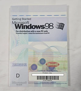 Windows 98 1ª Ed. Manual de introducción con certificado de autenticidad y clave de producto de licencia - SIN CD - Imagen 1 de 4