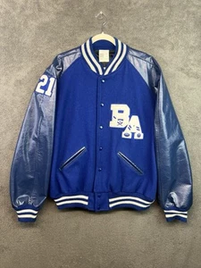 Vtg Men’s Blue High School Letterman’s Jacket Size 3XL BA Sports Patch #21 - Picture 1 of 9