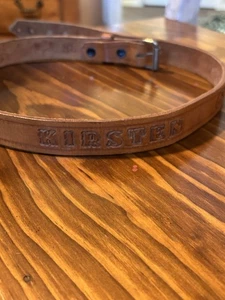Kirsten Ledergürtel verziert braun Name Größe 38 - Bild 1 von 6