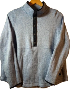 Vineyard Vines Damen XL Snap Pullover meliert blau Viertelknopf Sweatshirt - Bild 1 von 7