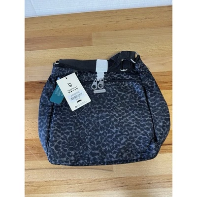 Bolsa/bolsa Hobo Baggallini Joey grande - chita preta feminina nova em folha - Imagem 1 de 4