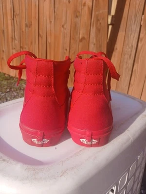 red Vans Sk8-Hi high-top sneakers. - Image 1 of 4