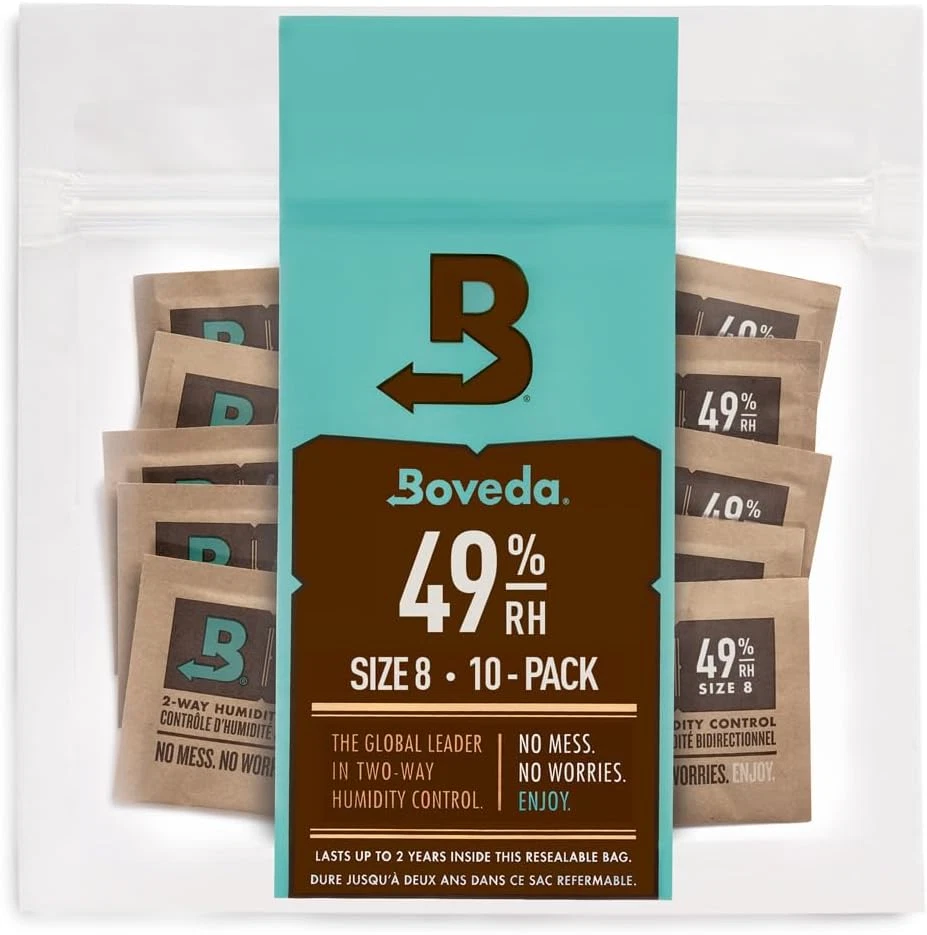 10-pack 8 Gram Boveda 49 Procent RH 2-way Humidity Control for Small Containers