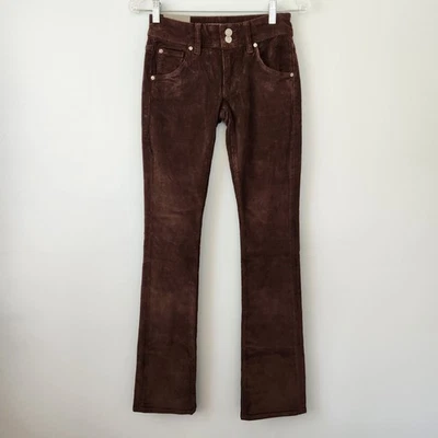Pantalones Hudson Para Mujer 23 Beth Tiro Medio Bebé Bootcut Marrón Grunge Retro Pana Foto 1 de 4