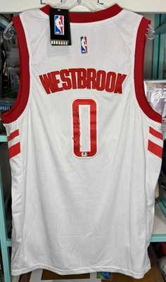 Camiseta deportiva Nike Swingman firmada por Russell Westbrook de los Houston Rockets nueva con etiquetas certificado de autenticidad GA Foto 1 de 4