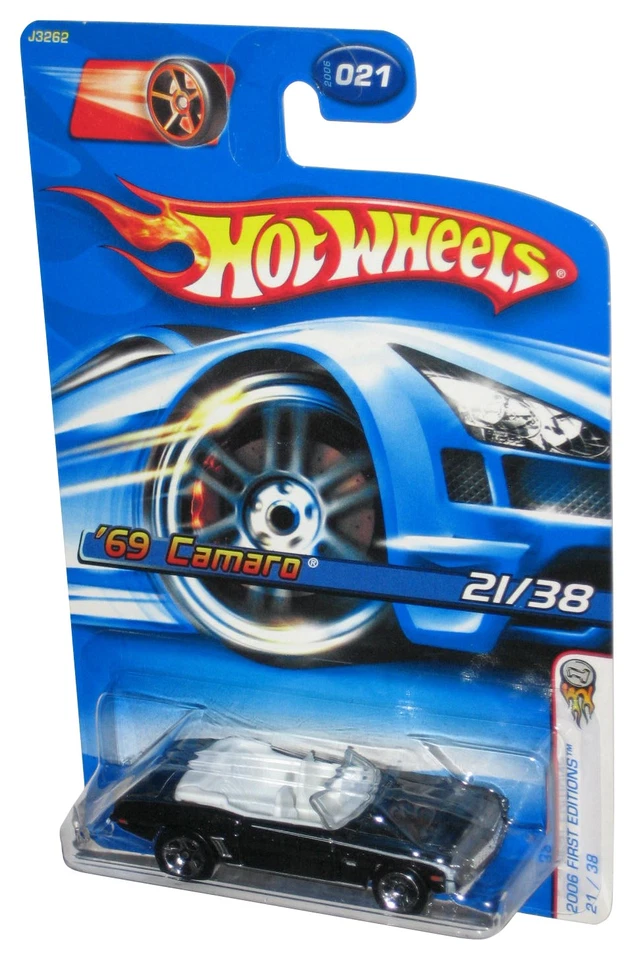 Hot Wheels 2006 First Editions 21/38 (2006) Black '69 Camaro Car #021 - (Faster  - Image 1 of 1