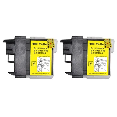 2 Cartouches d'encre Jaune pour Brother DCP-145C DCP-163C DCP-165C DCP-167C - Bild 1 von 4