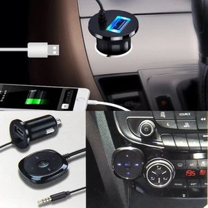 Bluetooth Wireless Audio Adapter Dongle Kit w/AUX cable For Car Speaker System - Picture 1 of 12