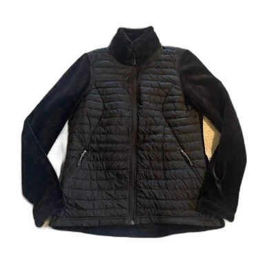 Abrigo chaqueta polar relleno de calor 32 grados para mujer negro pequeño Gorpcore Foto 1 de 4
