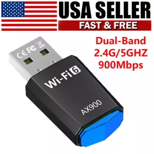 2.4/5GHz Wireless Network Card WiFi 6 Dual Band USB Adapter AX900 for PC Desktop - Picture 1 of 7