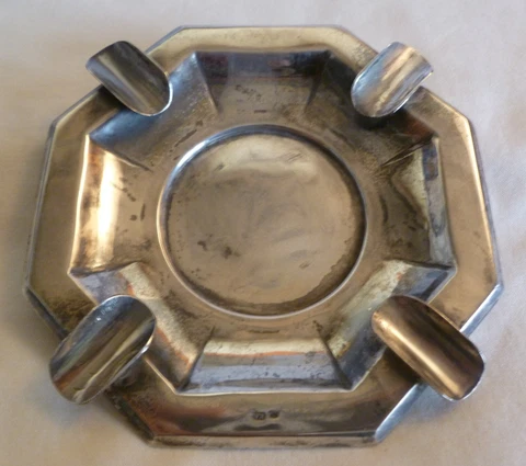 ANTIQUE AUSTRIAN  800 SILVER ASHTRAY BY KA  - 60.5 grams Cover