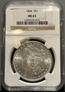 1884 Morgan Dollar NGC Certified MS63 - Picture 1 of 2