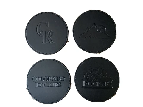 Colorado Rockies Coaster Set (4 coasters, Coaster Holder & Storage Bag) Cover