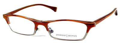 Marco de gafas PRODESIGN DINAMARCA 1619 c.4522 NOS naranja/plateado 47-18 mm Foto 1 de 4