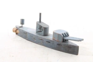 1 x vecchia nave nave in legno con siluro giocattolo navi affondare seconda guerra mondiale vintage - Foto 1 di 11