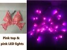 LED Dress Belly Dance LED Top Bra Egyptian Club Light Up Show Butterfly Top