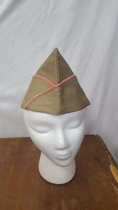 Post WWII Enlisted Engineers Wool Khaki Garrison Hat 6-3/4" - Picture 1 of 6
