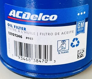 12707246 OEM 2011-2022 Buick Cadillac Chevrolet GMC Engine Oil Filter - Picture 1 of 7