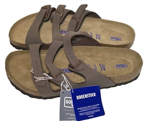 Sandalias Birkenstock Florida Plantilla Suave Birkibuc Mocha Mujer 10 Hombre 8 Sin Cordones - Imagen 1 de 9