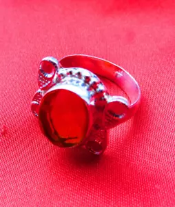 Lady's Orange Aqua Mystic Topaz, Faceted Silver Ring, Size 9 - Picture 1 of 3