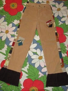 Vintage Wrangler high waist corduroy pants uPcycle handmade hippie patchwork - Picture 1 of 1