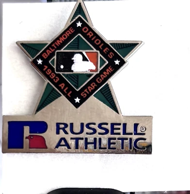 1993 Baltimore Orioles All Star Baseball Pin Russell Athletic Lapel Promo New - Image 1 of 2
