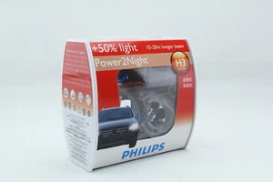 Philips 12336GTS2 H3 Plus 50 12 Volt 55w Power 2 Night Head Lamp Globes Pair - Picture 1 of 5