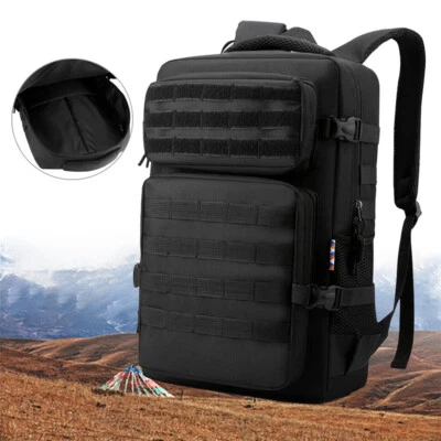 45L Outdoor Military Tactical Army Backpack Rucksack Camping Hiking Trekking Bag - Image 1 of 4