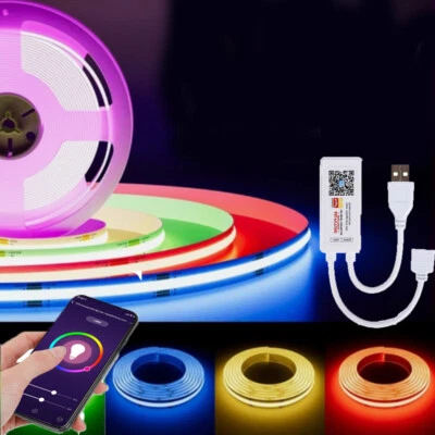 Tuya Smart Wifi USB COB Led Strip Light RGB Tape TV Backlight for Alexa Google - Image 1 of 4