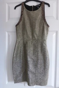 Forever 21 Ladies Gold Sleeveless Dress - Size S Ideal For Parties - Picture 1 of 13